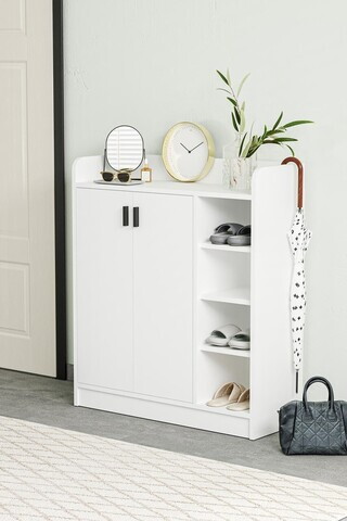 Pantofar, Hanah Home, Palaz, 33x102x90 cm, Alb