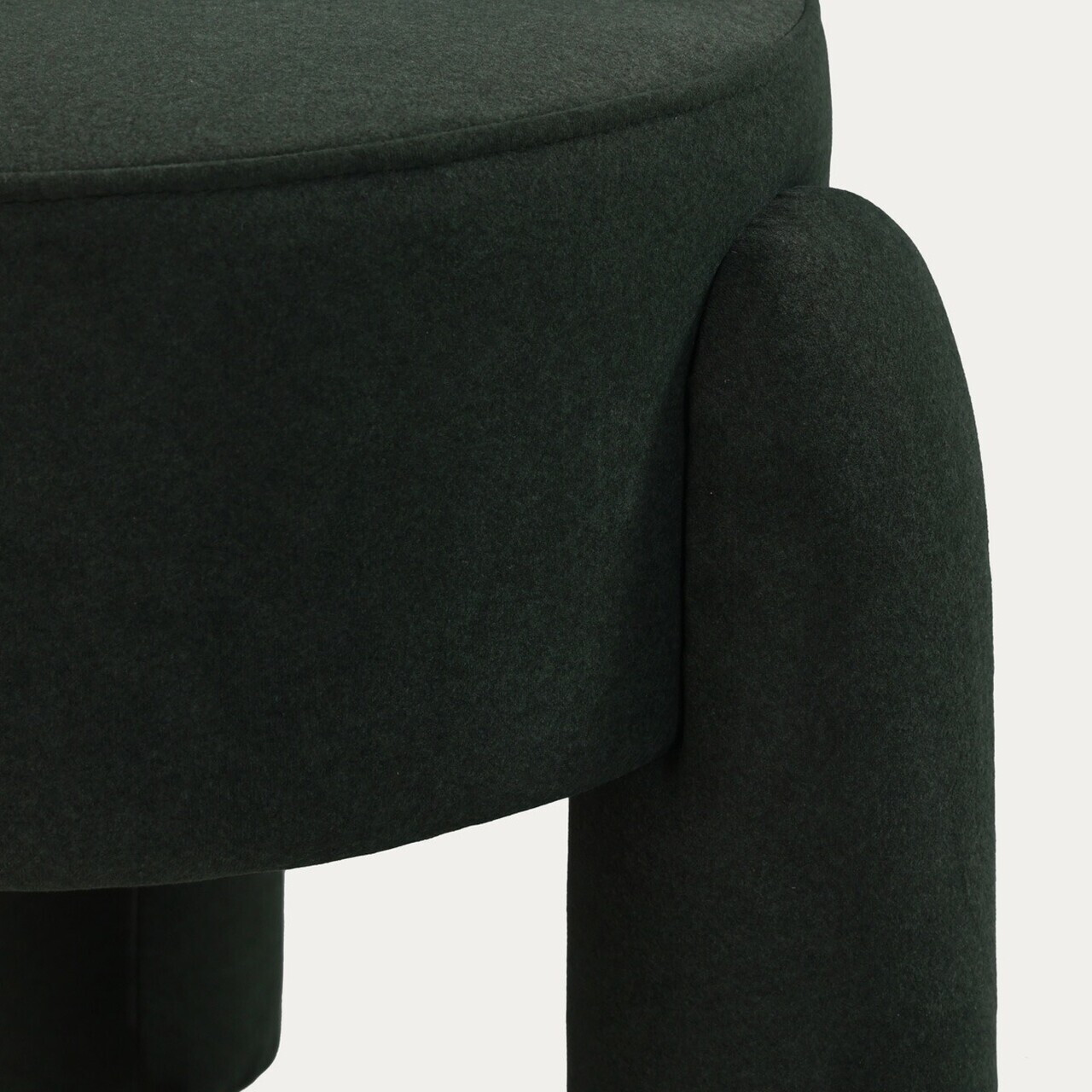 Taburet Ollera, Homla, 46.5x41 cm, MDF/poliester, verde inchis - view 5