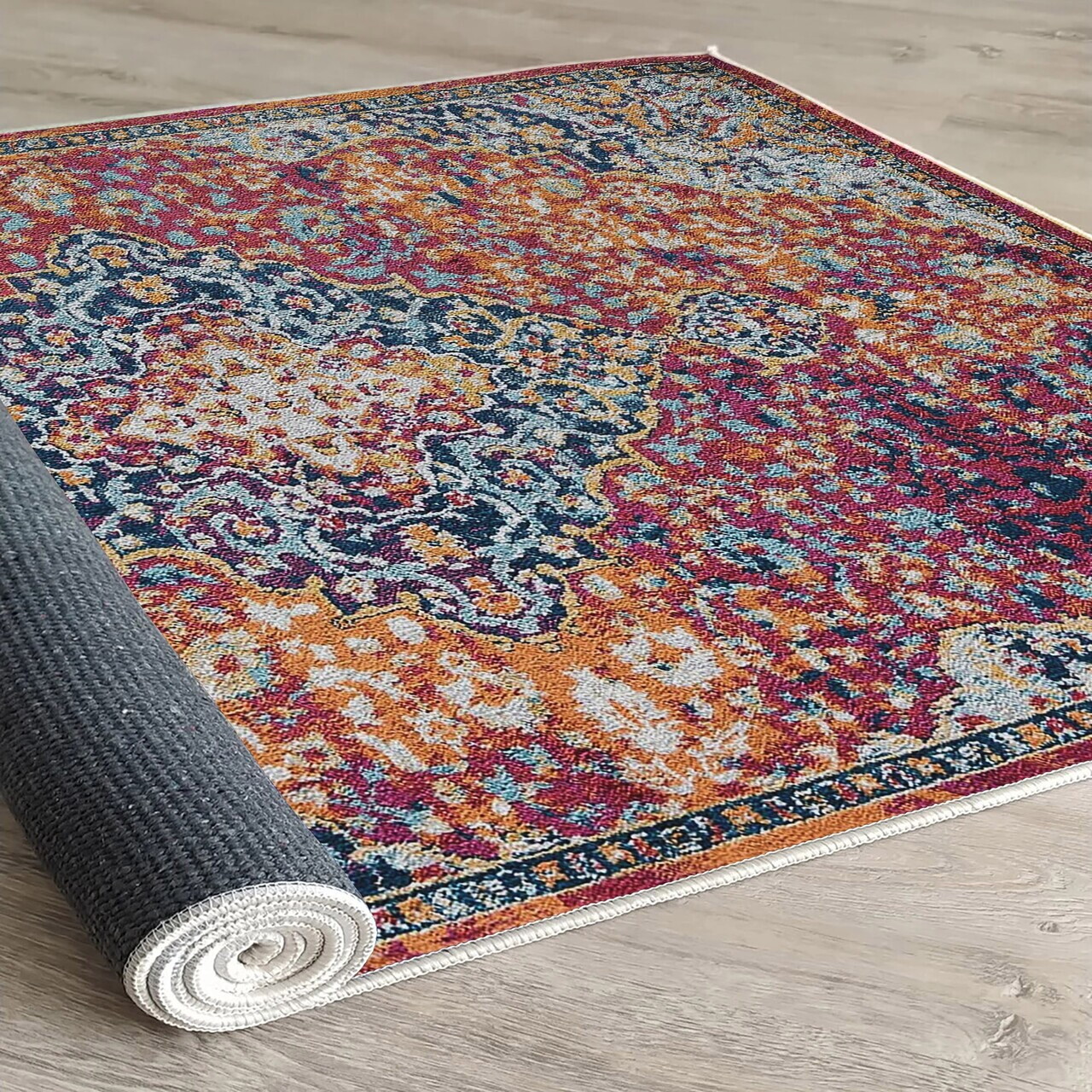 Covor, Woopamuk178, 100x150 cm, Bumbac/Poliester, Multicolor - view 3