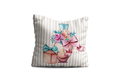Perna decorativa flowers, oyo kids, 43x43 cm, poliester, multicolor