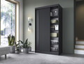 Dulap pentru haine ELTAP, Prescco II, 120x60x220 cm, MDF/ABS, negru