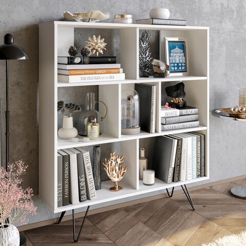 Corp biblioteca, decorotika, mistico, 120x132.2x29.5 cm, alb