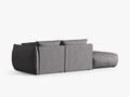Canapea modulara 3 locuri cotiera stanga, Chris-259, Micadoni Home, 315x100x80 cm, tesatura structurata chenille, gri beton
