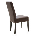 Scaun Ditta, Pakoworld, 45x58x96 cm, piele ecologica/lemn masiv de fag, maro inchis/wenge