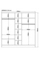 Dulap pentru haine, Rabi, Rb-016, 175x184x52 cm, Alb mat