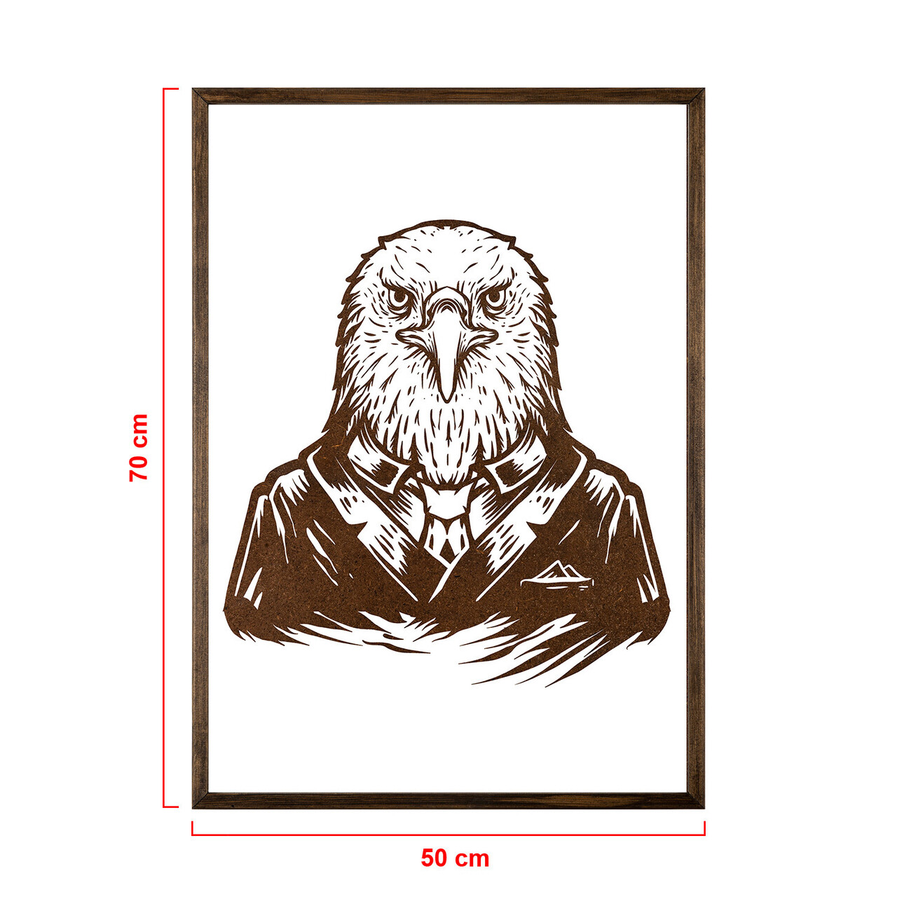 Tablou decorativ, TD097, Lemn, Desenat manual, Natural