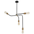 Lustra, Opviq, 892OPV1404, Metal, Negru/Cupru