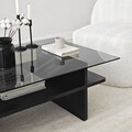 Masuta de cafea, Neostill, Saga Rectangle, Negru / Fume