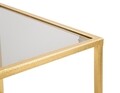Masuta de colt, Mauro Ferretti, Level, 39 x 39 x 60 cm, fier/sticla, auriu