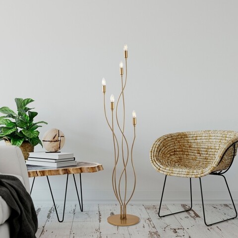 Lampadar, Bonibon – 13237, Fulgor, 35 x 155 cm, 5 x E14, 40W, auriu 13237