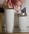 Vaza decorativa Shopping, Mauro Ferretti, 18x45 cm, ceramica, alb/auriu