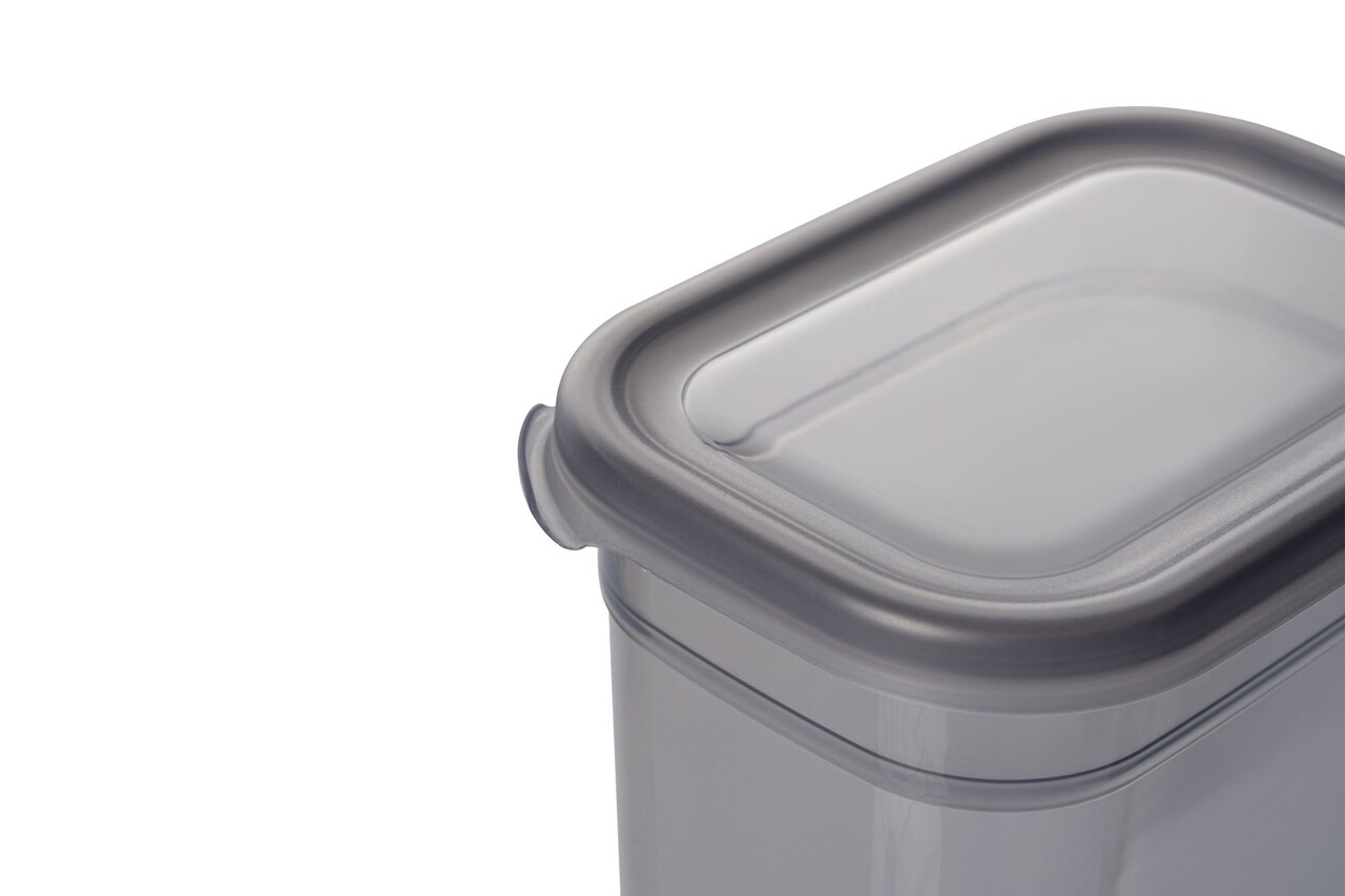 Set recipiente depozitare, Hermia, 964FRM5339, Dimensiune: 14 x 14 x 10 cm / 1150 ml (5 bucăți), Antracit - view 4
