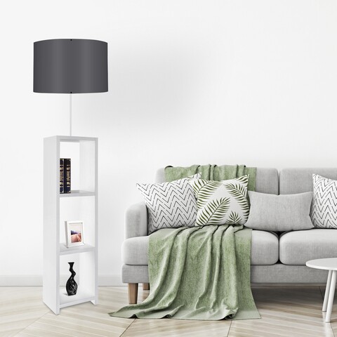 Lampadar, ayd-1800, insignio, 30 x 140 cm, 1 x e27, 60w, alb/gri