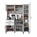 Dulap multifunctional, Hanah Home, JE269, 160x204.2x45 cm, Alb/Maro