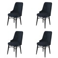 Set de scaune, Charlotte, Pare, Metal, Antracit / Negru