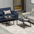 Masuta de cafea, Inarch, Minimal, 75x38x50 cm, Antracit