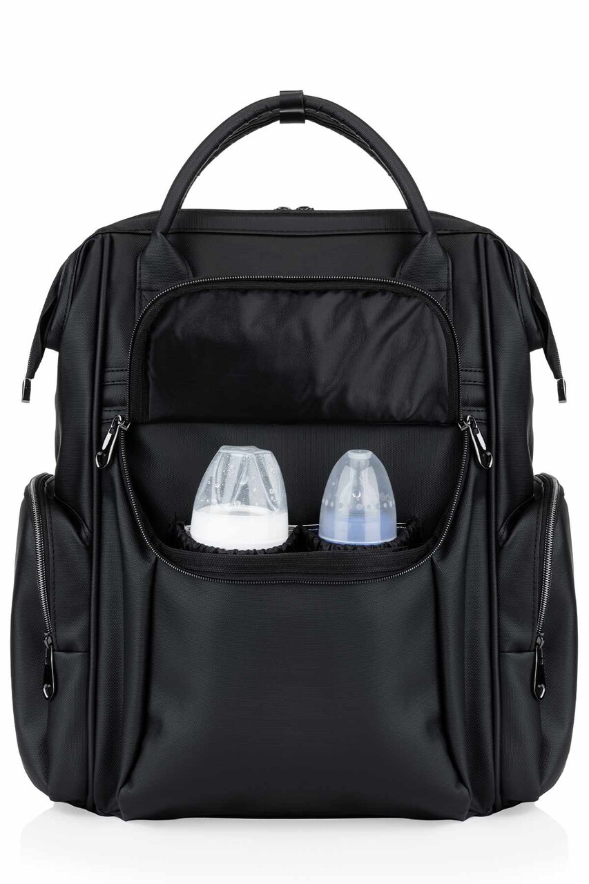 Ghiozdan multifunctional pentru mamici, Wallxpert, Luxella, Negru - imagine 7