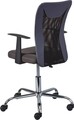 Scaun de birou pentru copii Donny, Inter Link, 55x54.58x85-95 cm, rotativ, metal/poliuretan, gri/negru