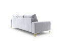 Canapea, Madara, Mazzini Sofas, 3 locuri, gold legs, 222x102x90 cm, catifea, argintiu