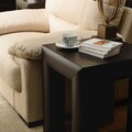 Masuta patrata de colt, Chic, L.50 l.50 H.60, mdf/pal/furnir de mesteacan, wenge