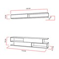 Mobilier pentru living Sims, Decorotika, 2 piese, 176x31.5x39 cm, alb/negru