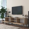 Comoda TV, Wren, A5 - 394, 180 x 48.3 x 35 cm, pal melaminat, nuc