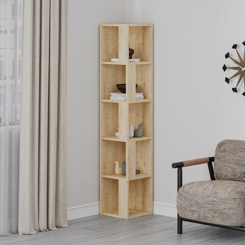Corp biblioteca, decortie, piano, 31.4x158.9x31.4 cm, stejar