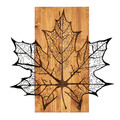 Decoratiune de perete, Hare, lemn/metal, 56 x 58 cm, negru/maro