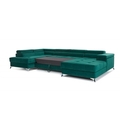 Coltar extensibil stanga 5 locuri ELTAP, Edr-105, Eduardo, 337x205x88 cm, lemn/poliester, turcoaz