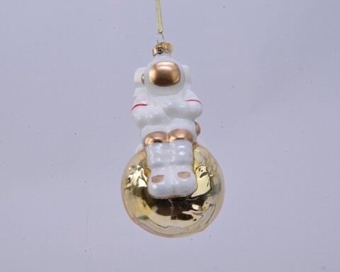 Glob Astronaut, Decoris, 6.5x8x13 cm, sticla, multicolor