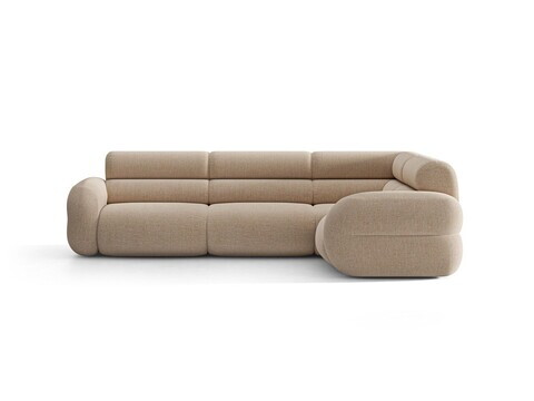 Coltar dreapta 5 locuri, Neo, Micadoni Home, 295x210x83 cm, tesatura Chenille Silencio, bej sand