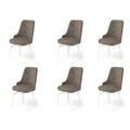 Set de scaune, Charlotte, Pare, Metal, Cappuccino / Alb