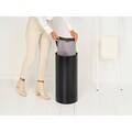 Cos de rufe, Brabantia, Matt, 35 L, 30x30x63.5 cm, otel, negru mat