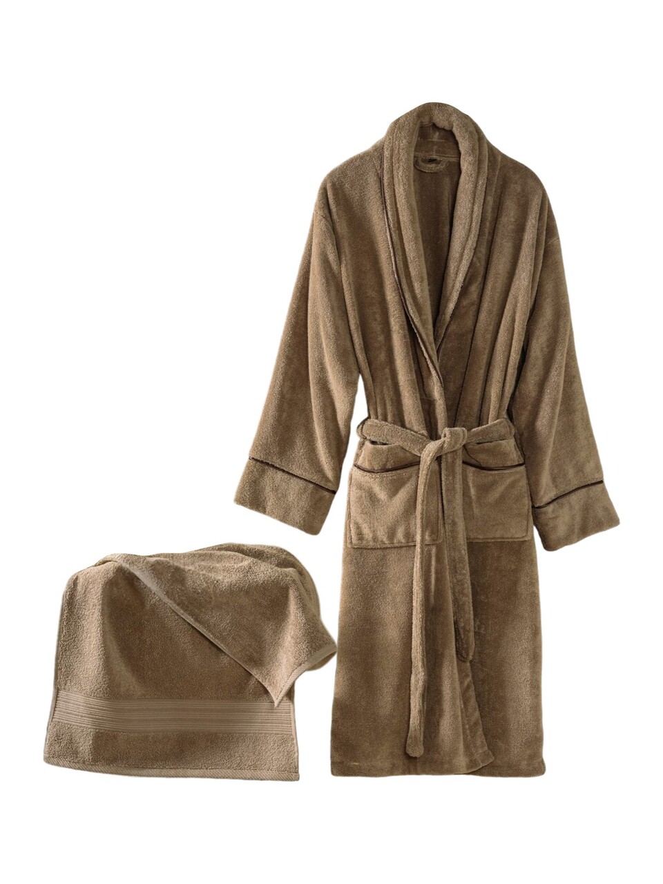 Set halate de baie, Cotton Box, Exclusive, Bumbac , Bej - 2 | YEO