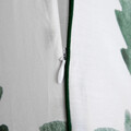 Lenjerie de pat King Size, Pinno, Homla, 3 piese, 200x220 cm, bumbac, alb/verde