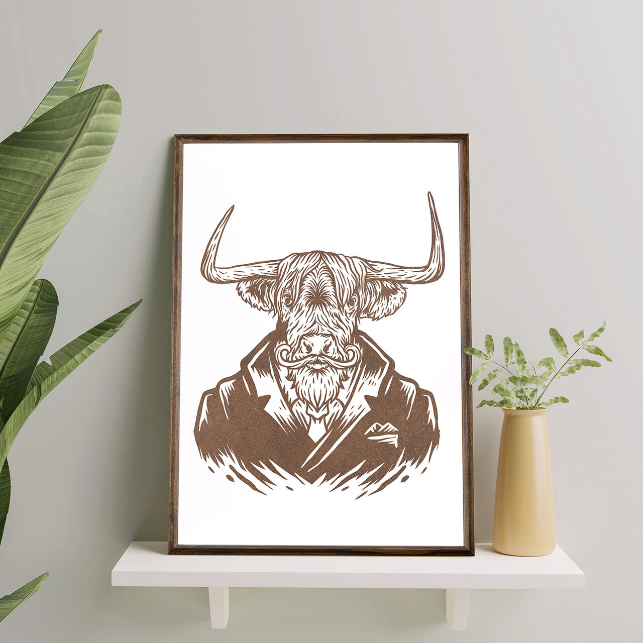 Tablou decorativ TD101 Lemn Desenat manual Natural