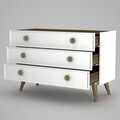 Comoda, Tera Home, Nadya, 120 x 80.3 x 45 cm, pal melaminat, alb/nuc