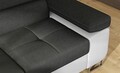 Coltar extensibil stanga 4 locuri, ELTAP, Anton, 272x203x85 cm, lemn/poliester, gri inchis/alb