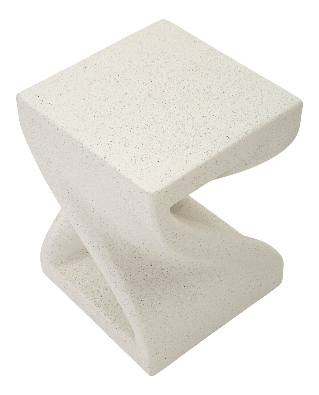 Masuta de cafea, Mauro Ferretti, Z Shape, 34x34x45 cm, utilizare interior / exterior,  oxid de magneziu, crem - view 6