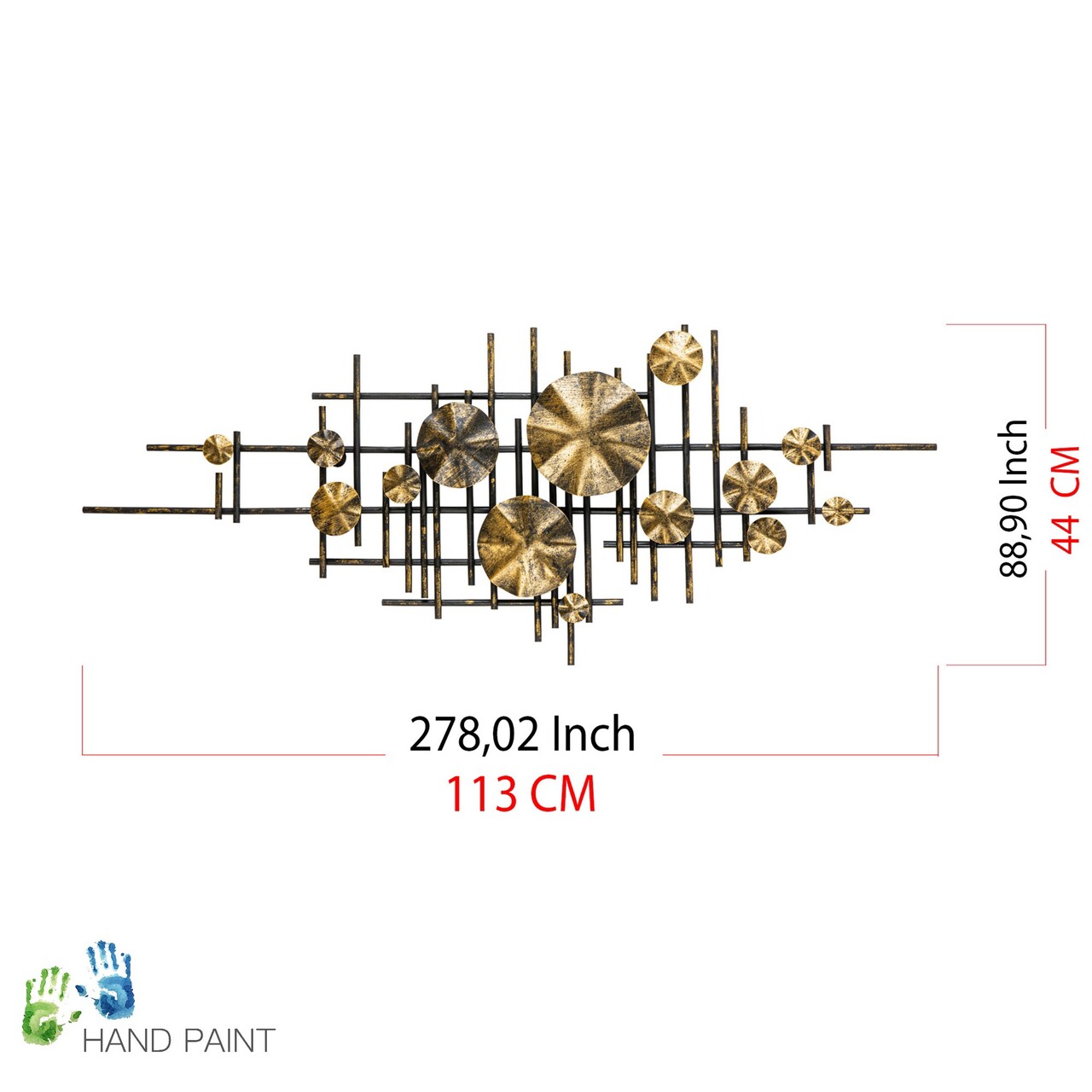 Decoratiune de perete, Mihrimah, Dimensiuni: 113 x 7 x 44 cm, Multicolor - view 8