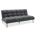 Canapea extensibila 3 locuri Rebel, Pakoworld, 189x92x82 cm, textil, gri inchis