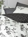 Lenjerie de pat dubla, Ohia - Anthracite, Cotton Box, Bumbac Ranforce