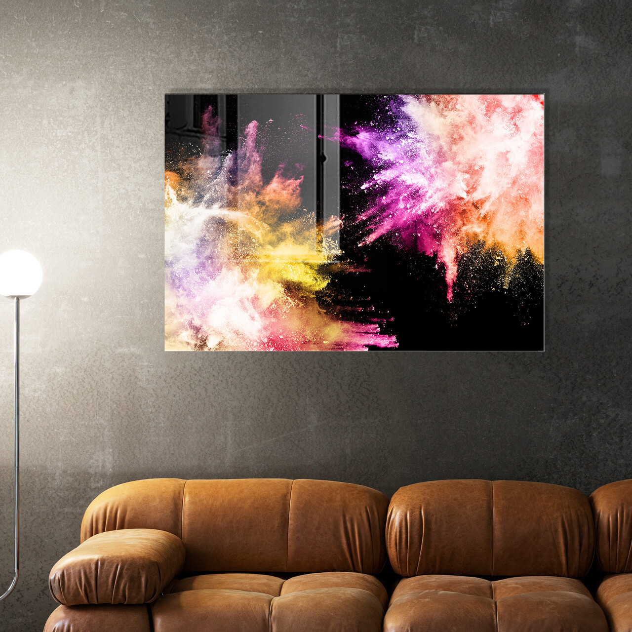 Tablou decorativ, 1266, Sticla temperata, 50 x 70 cm, Multicolor - 1 | YEO