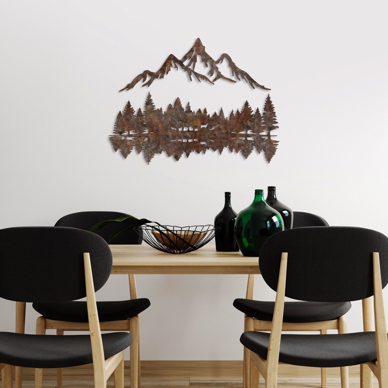 Decoratiune de perete, Rusty Landscape 2, Dimensiune: 51 x 70 cm, Maro antichizat - view 3