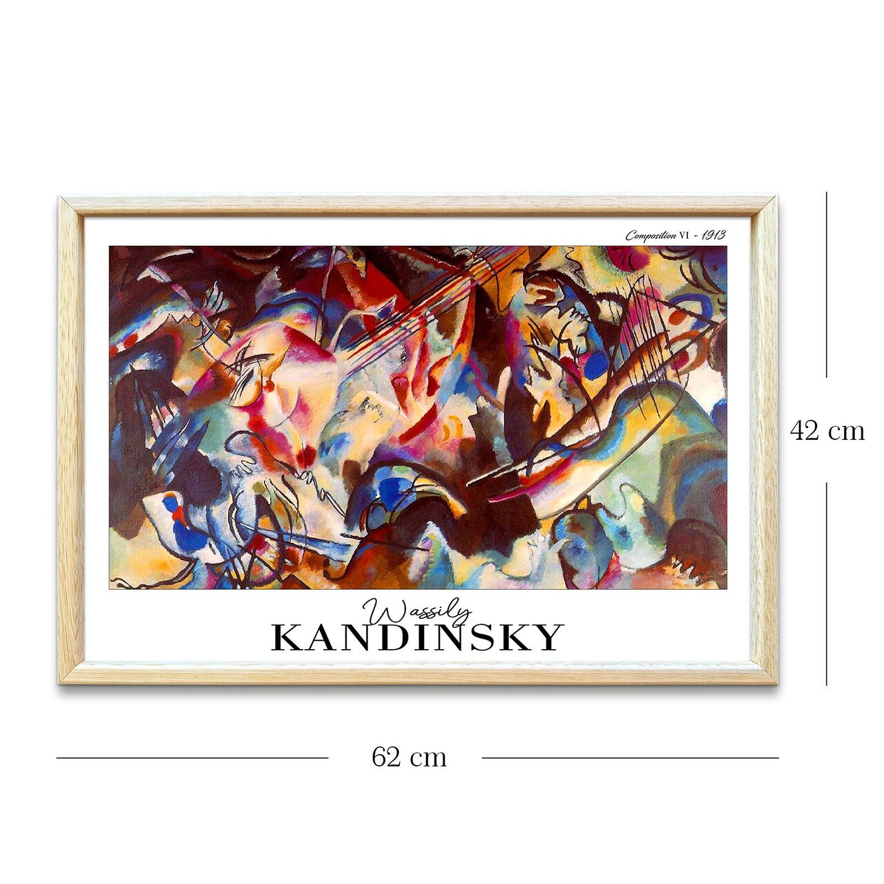 Tablou decorativ, 4262AHSKANDINSKY-004, Fundal: 100% MDF (Grosime: 2,7 mm), Multicolor - view 5