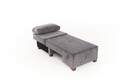 Canapea extensibila 3 locuri, Balcab Home, 825BLC4307, Lemn, Gri