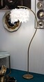 Lampadar Diamon, Mauro Ferretti, 1 x E27, 40W, 60x33x170 cm, fier, alb/auriu