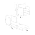 Canapea extensibilă cu 1 loc, Futon, 859FTN2878, Metal , Verde petrol