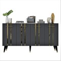 Consola, Olivia, Asel, 150x80x40 cm, PAL , Antracit / Aur