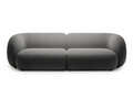 Canapea modulara 4 locuri, Kate, Micadoni, 243x99x76 cm, catifea, gri inchis